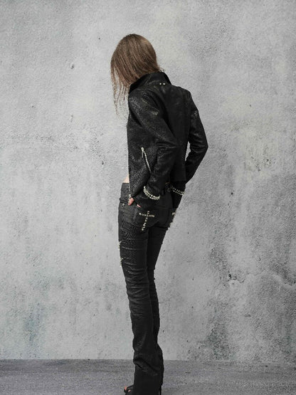 Suede Cracked Rivet Jacket【s0000016945】