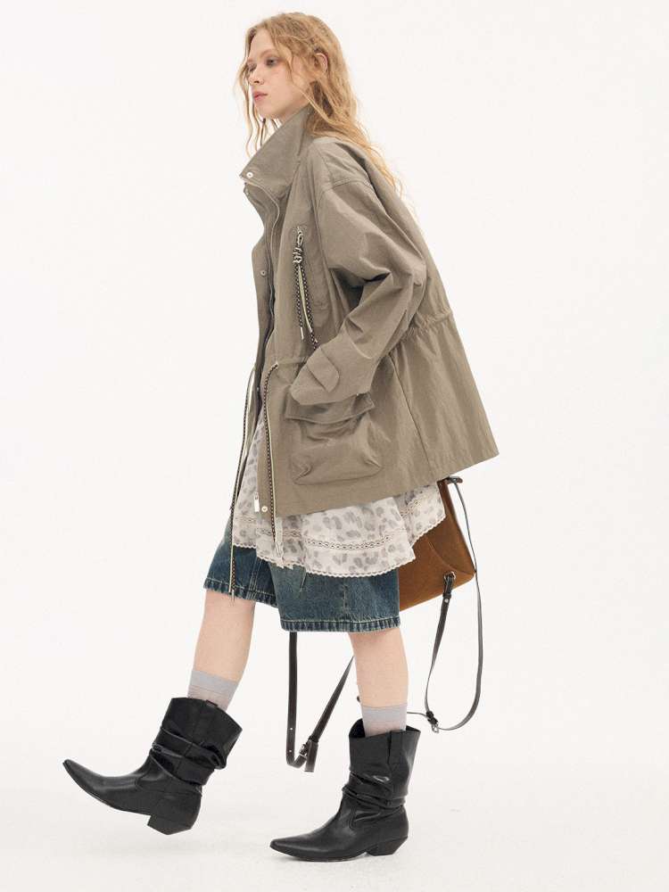 Twist Pocket Drawstring Jacket【s0000015416】