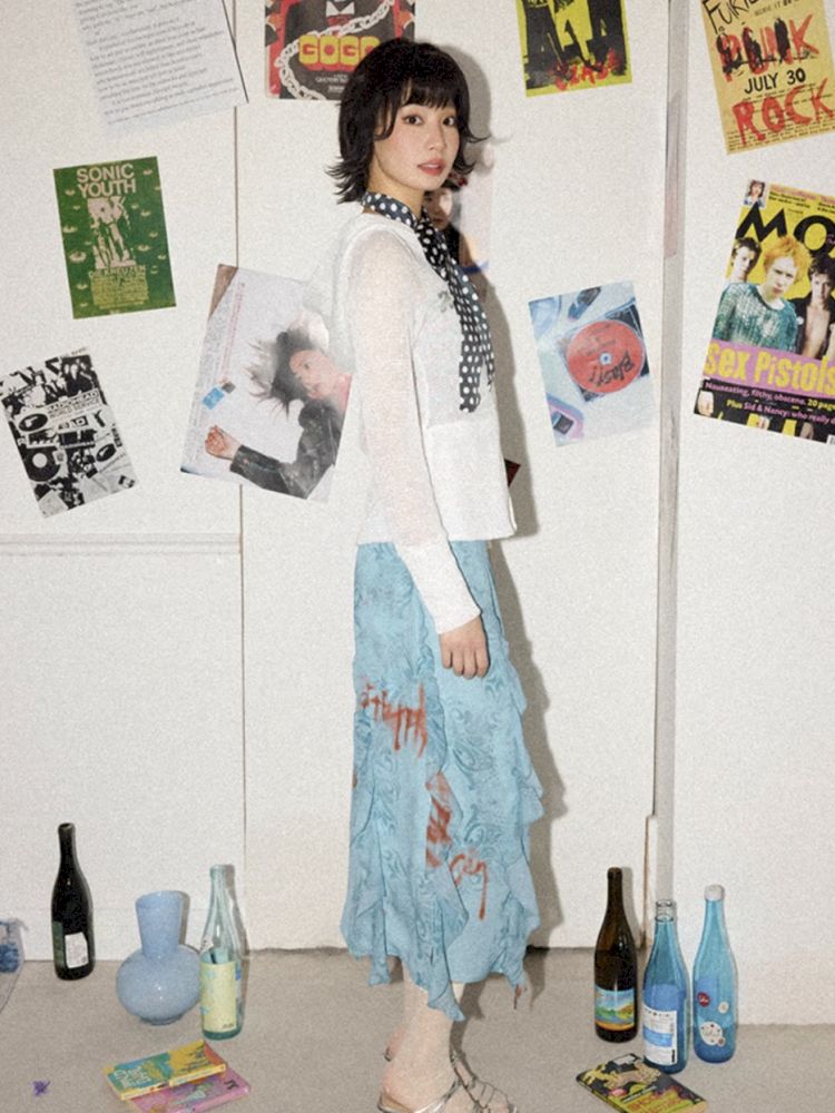 Wallpaper High Waist Skinny Skirt【s0000012269】