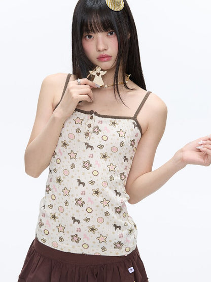 Star Polka Dot Contrasting Vest【s0000016387】