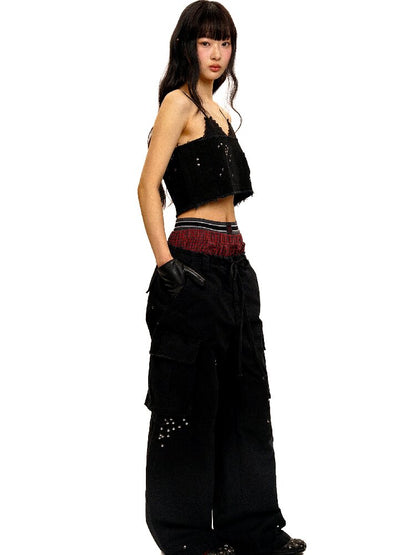 College Bandeau Suspender Pants【s0000016438】