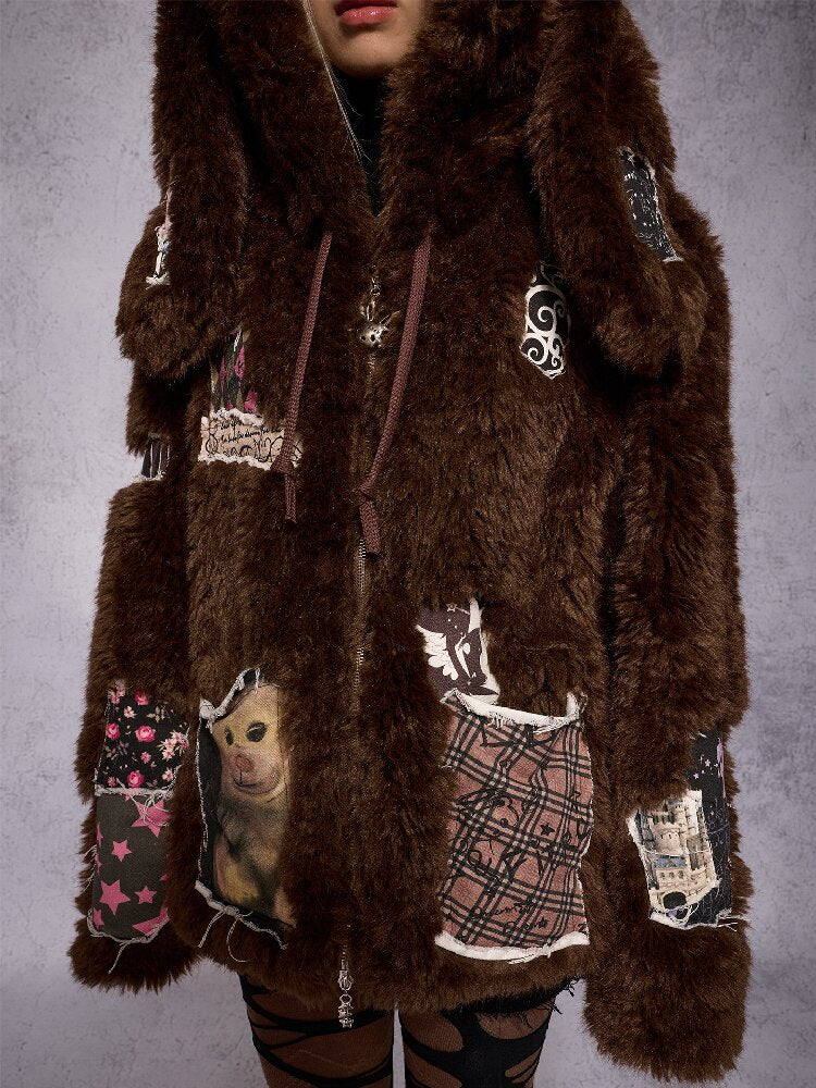 Rabbit Patch Fur Jacket【s0000019136】