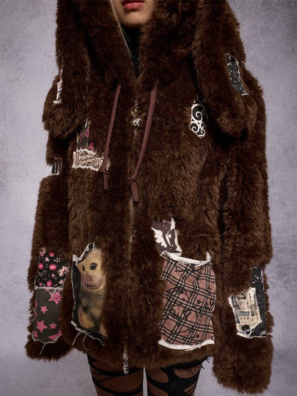 Rabbit Patch Fur Jacket【s0000019136】