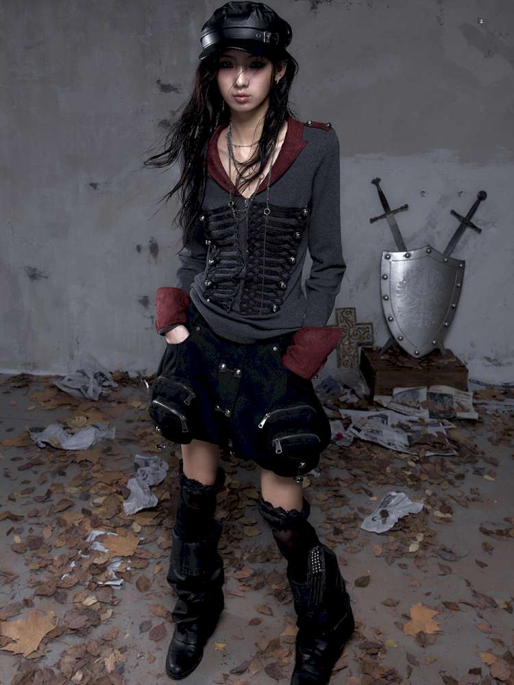 Workwear Flower Bud Skirt【s0000014463】