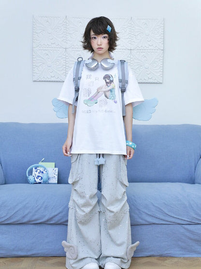 Sparkling Print Short Sleeve Tee【s0000017130】
