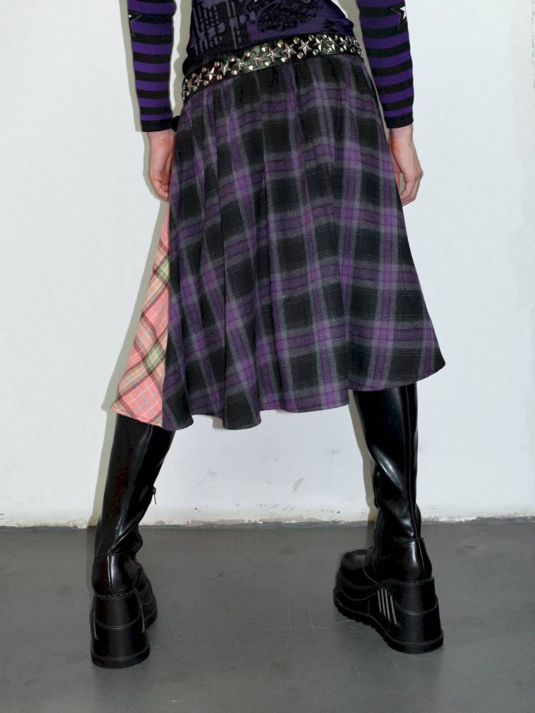 Vintage layered butt curtain skirt【s0000014378】