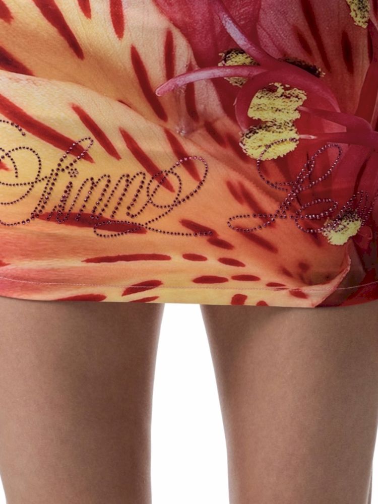 Floral full print bustier skirt【s0000012396】