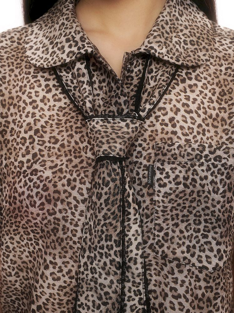 Patchwork Mesh Blouse【s0000012513】
