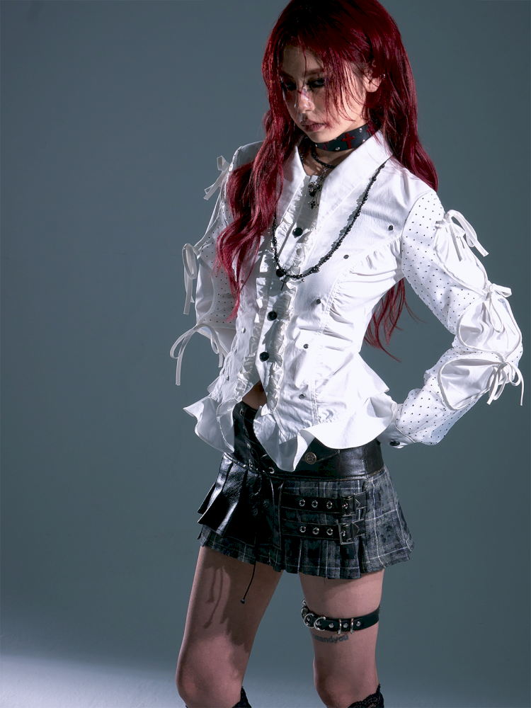 Contour Waist Temperament Long Sleeve Shirt【s0000013692】