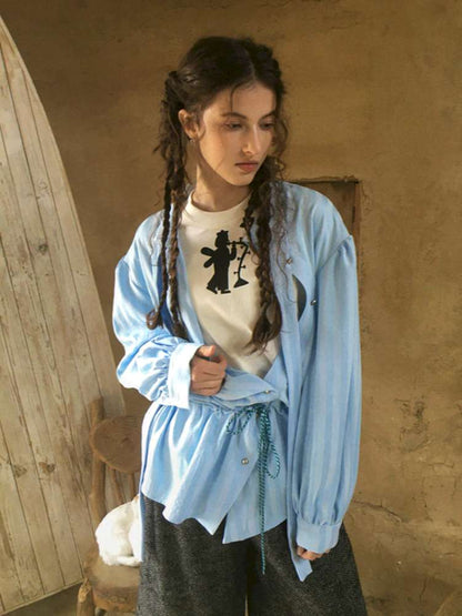 Forest Elf Print Long Sleeve T-Shirt【s0000014898】