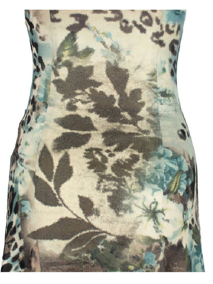 Vintage Leopard Floral Lace Dress【s0000018098】