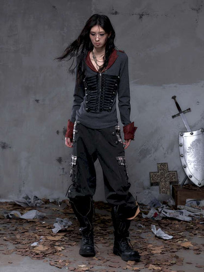 Vintage Punk Knight Slim Fit Shirt【s0000014652】