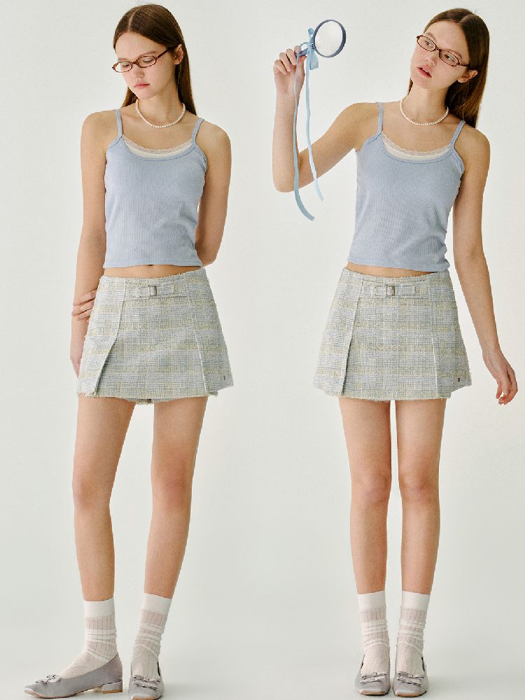Peplum Double Layer Bottom Short【s0000011971】