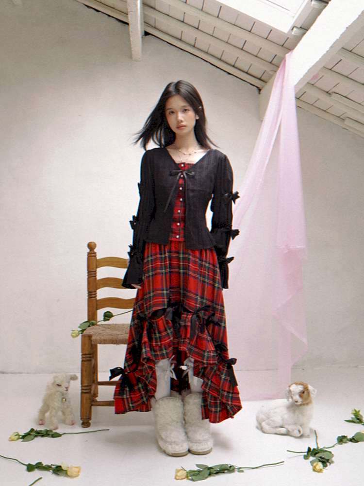 Patchwork Print Fitted Long-Sleeve Shirt【s0000014523】