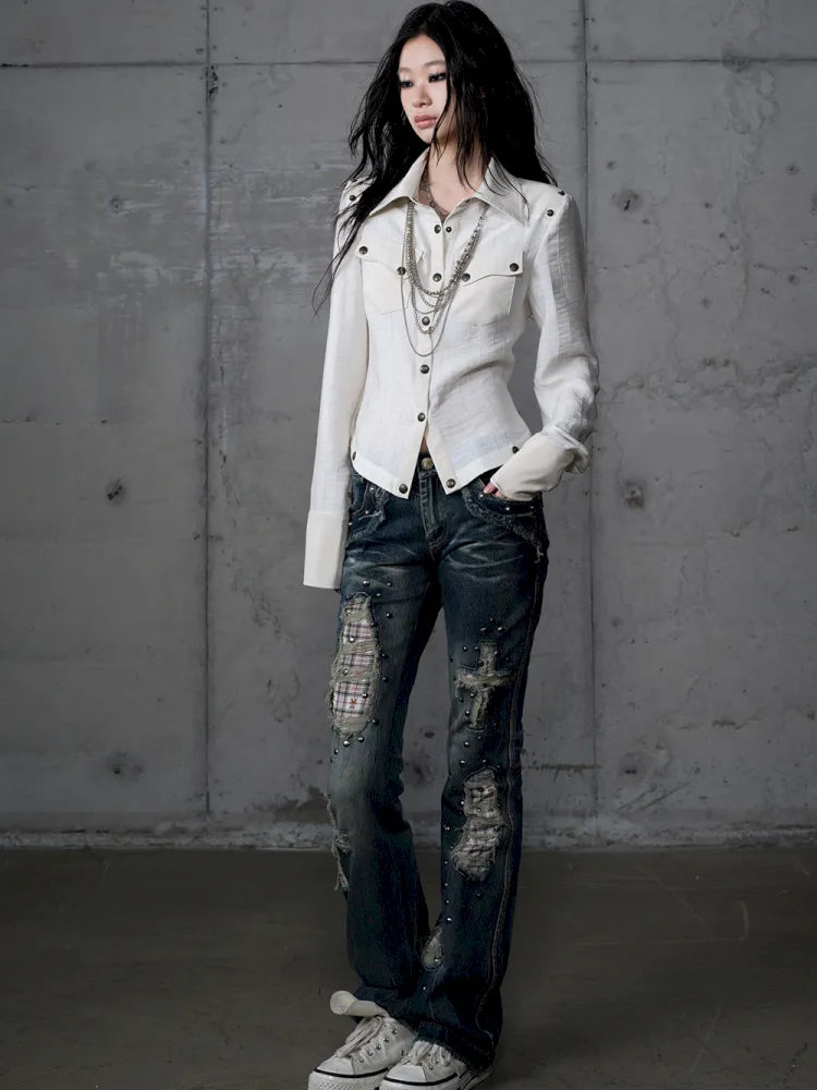 Leather Detachable Long-Sleeved Shirt【s0000014119】