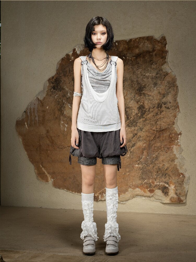 Original Irregular Sleeveless Vest Top【s0000016882】