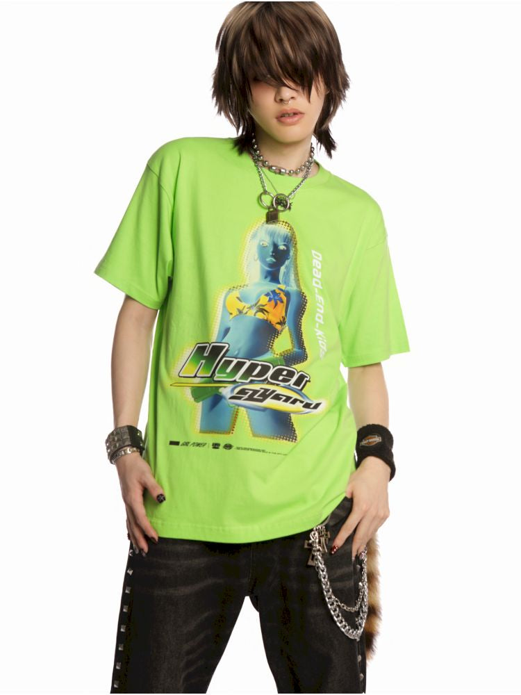 Hip-hop trend loose hundred T-shirt【s0000013602】