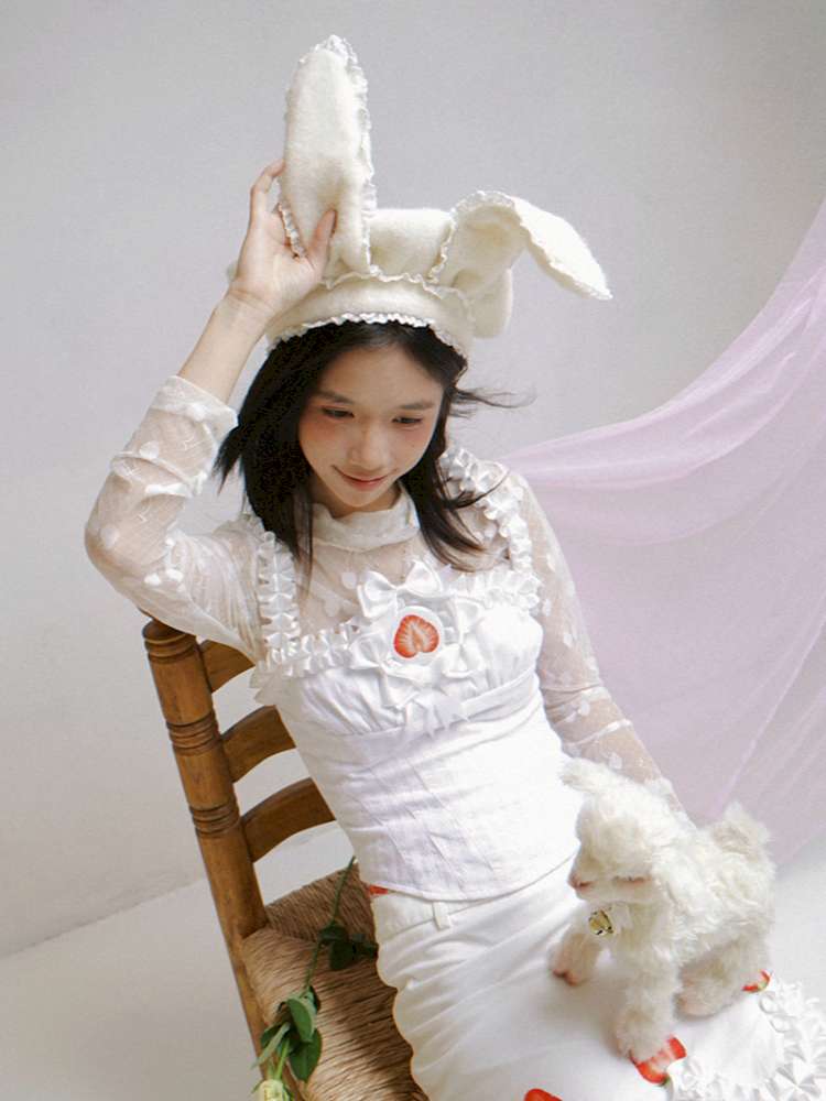 Cherry Jacquard High-Neck Base Shirt【s0000014937】