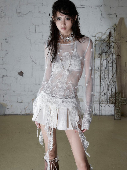 Palace Baroque Mesh Lace T-Shirt【s0000017242】