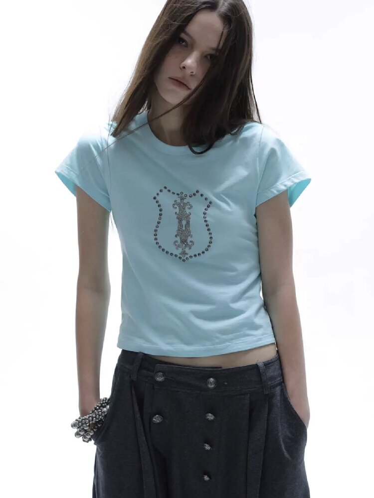 Hot Diamond Slim Short T-Shirt【s0000016572】