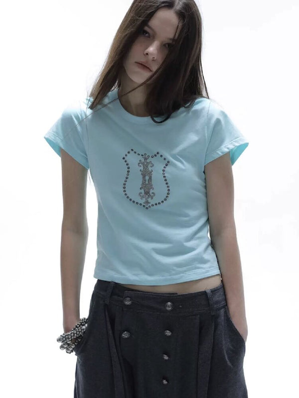 Hot Diamond Slim Short T-Shirt【s0000016572】