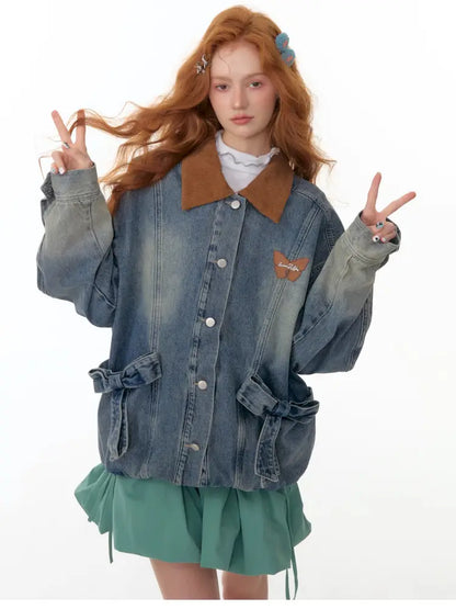 Vintage Relaxed-Fit Denim Jacket【s0000014349】