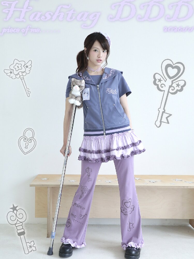 Quirky Girl Fake Two Pieces Cake Skirt Pants【s0000017472】