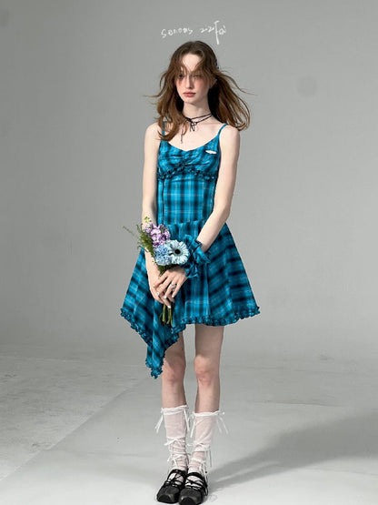 rregular Hem Halter Dress【s0000012224】