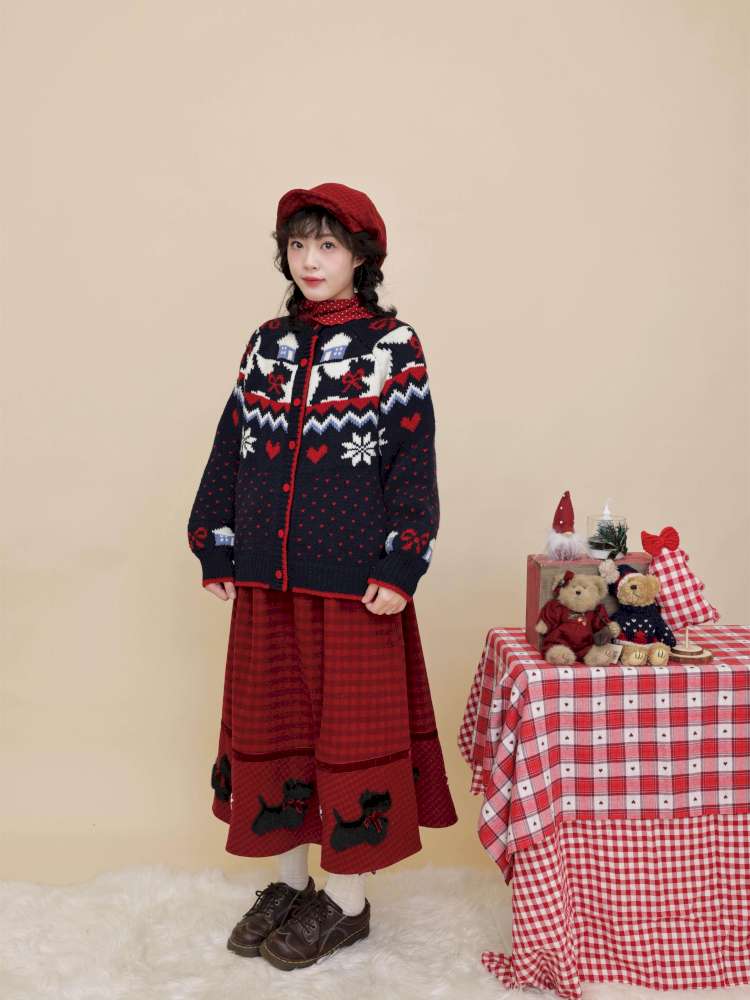 Plaid Patchwork Puppy Octagonal Hat【s0000015102】