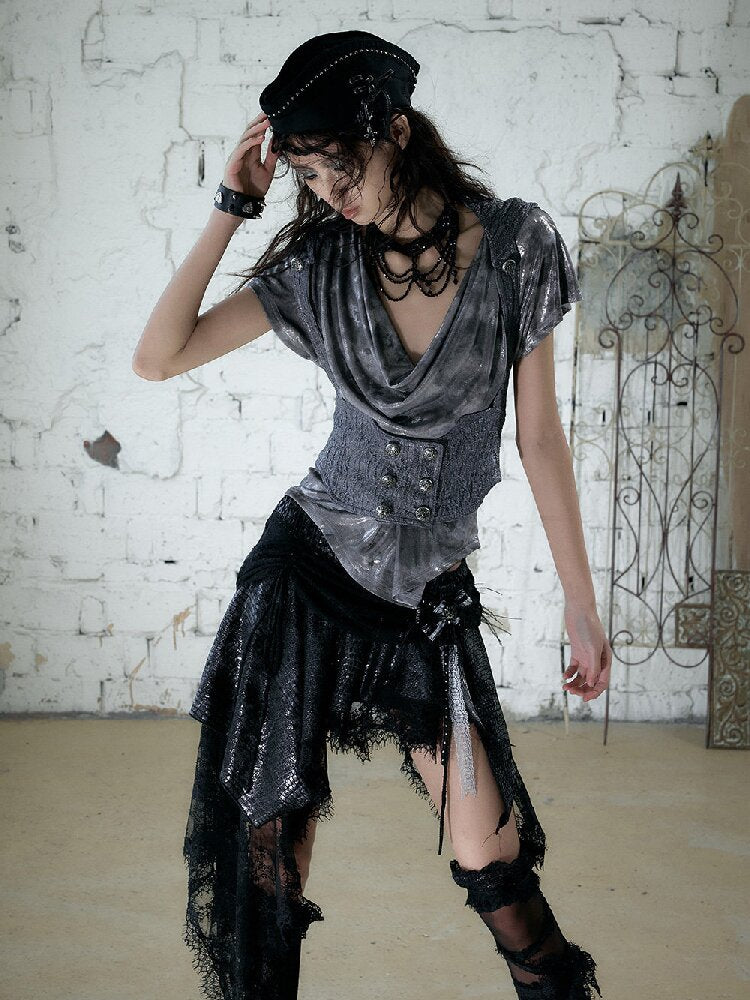 Rider Two Piece Swing Collar T Shirt【s0000016989】