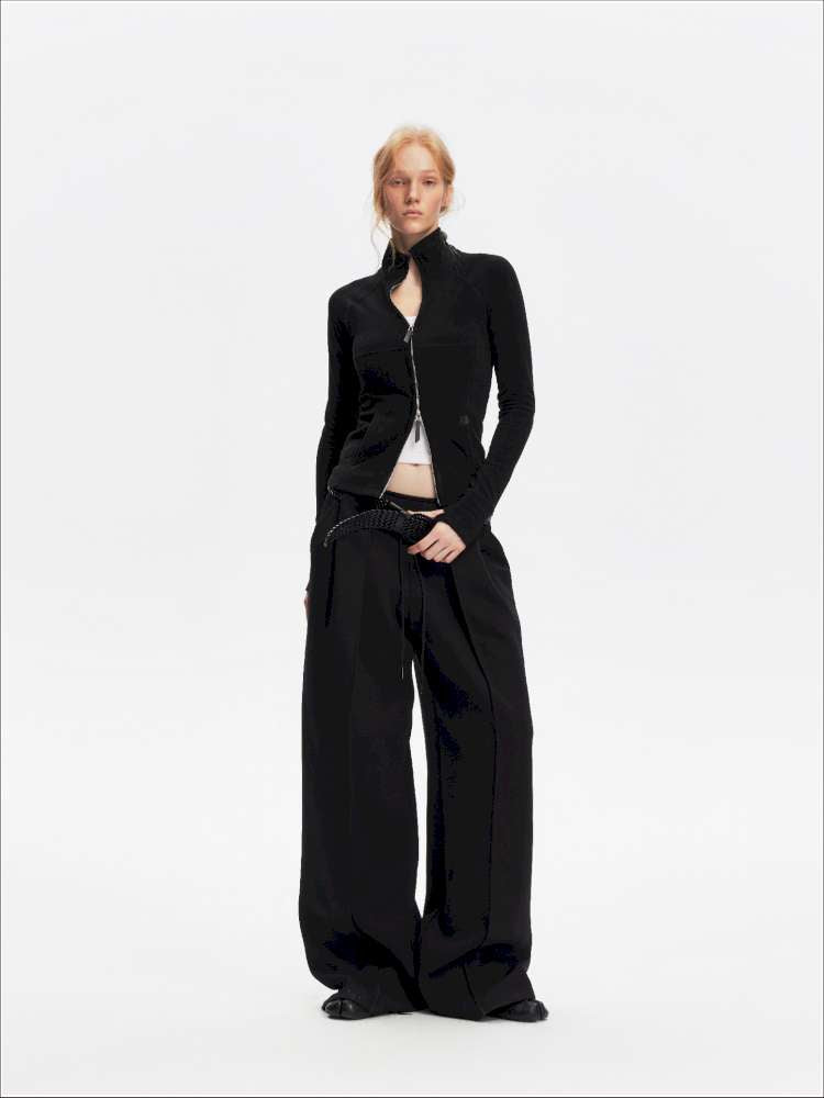 American Scimitar Drape Wide-Leg Slacks【s0000014877】