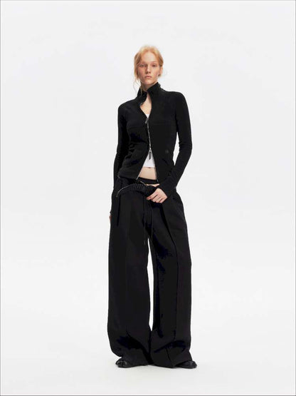 American Scimitar Drape Wide-Leg Slacks【s0000014877】