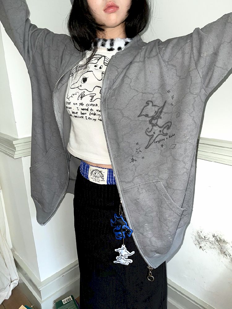 Hooded Sweatshirt Cardigan【s0000011190】