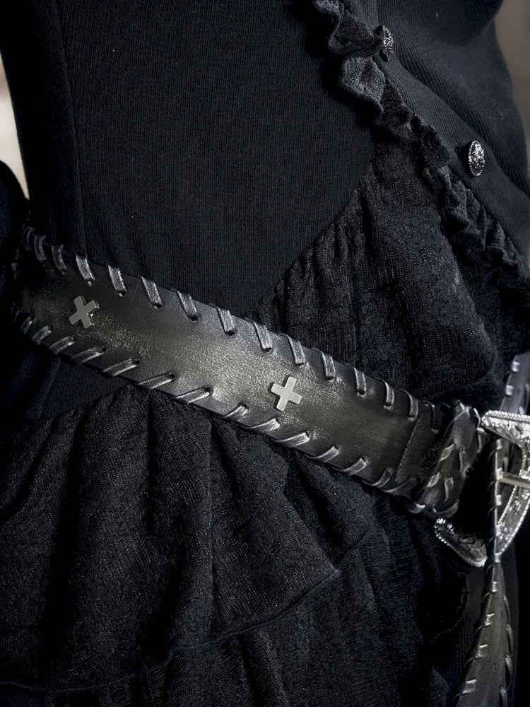 Vintage-Style Carved Buckle Belt【s0000013965】