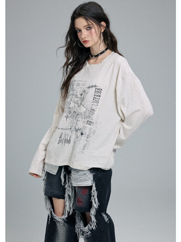 Slanted Shoulder Colored Knit Top【s0000016259】
