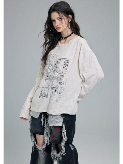 Slanted Shoulder Colored Knit Top【s0000016259】