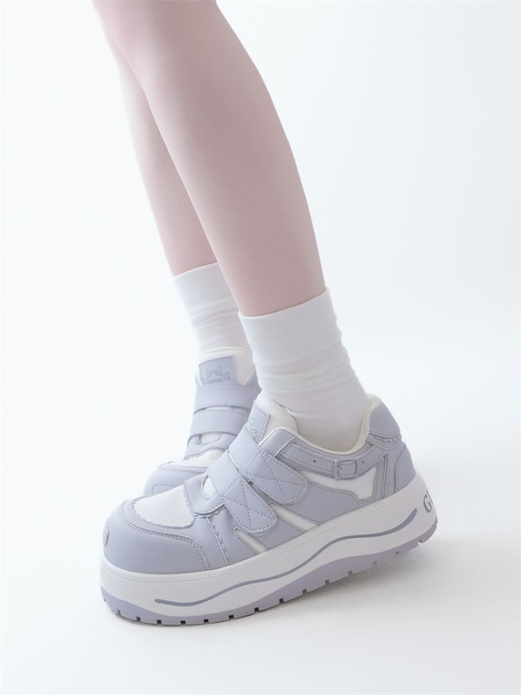 Lace-up thick-soled sneakers【s0000012963】
