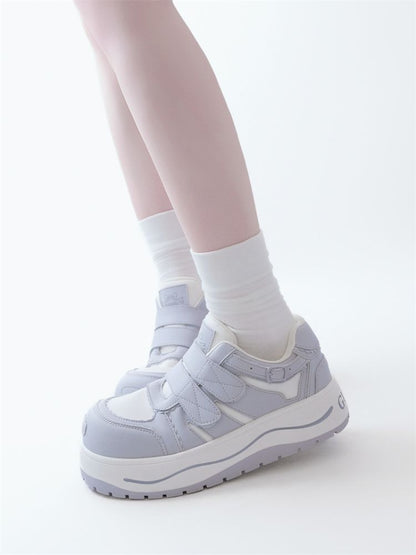 Lace-up thick-soled sneakers【s0000012963】