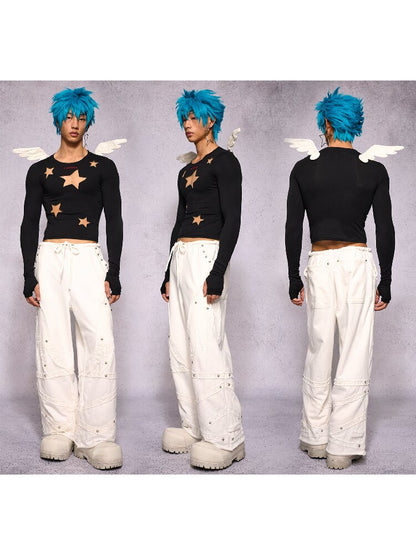 Mesh Embroidery Angel Wings Top【s0000019129】