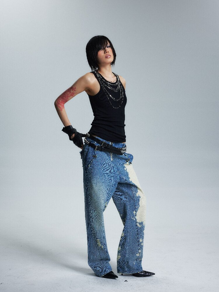 Two Color Slimming Metal Chain Vest【s0000016999】
