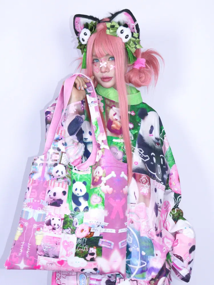 Cute Cartoon Print Shoulder Bag Tote Bag【s0000013980】