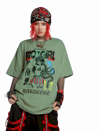 Street tide loose versatile multicolor T-shirt【s0000013601】
