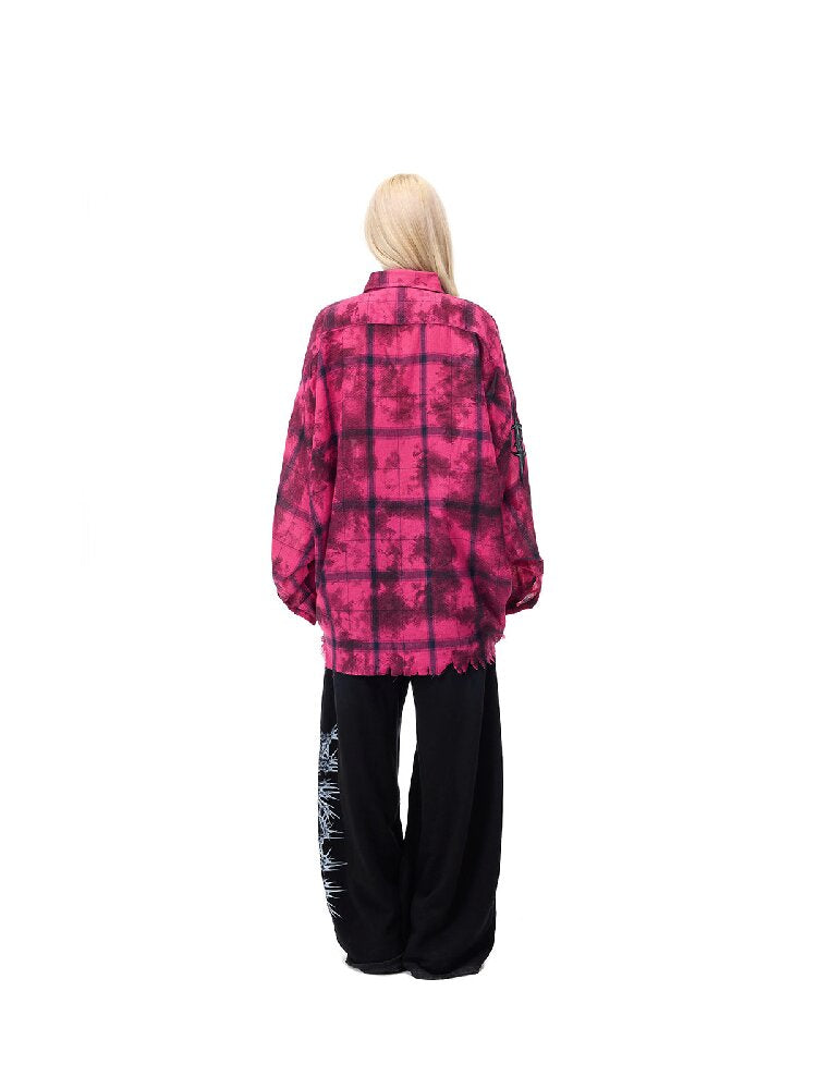 Electric Moon Riveted Plaid Shirt【s0000017724】