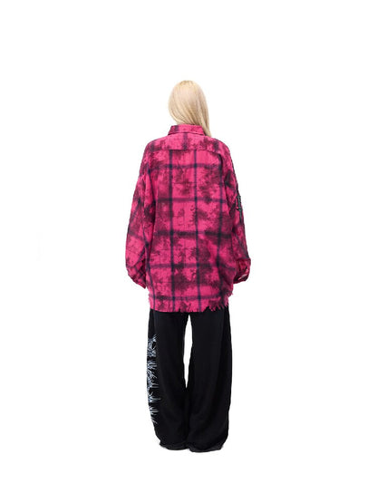 Electric Moon Riveted Plaid Shirt【s0000017724】