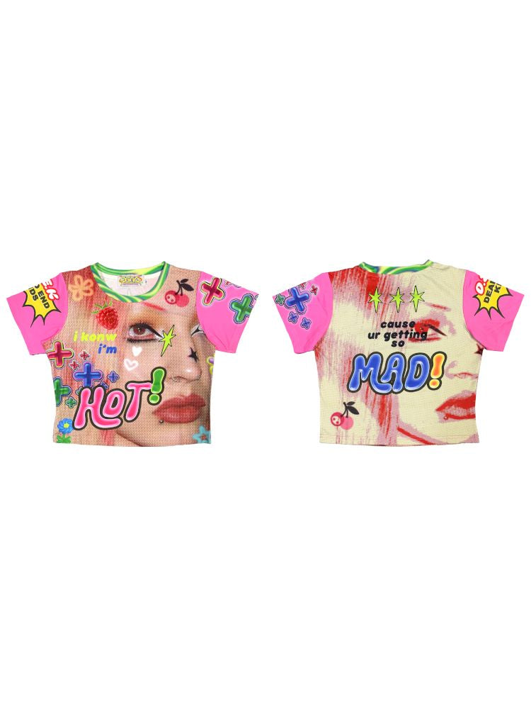 Millennial Hottie Y2K Hundred Short T-Shirt【s0000013520】