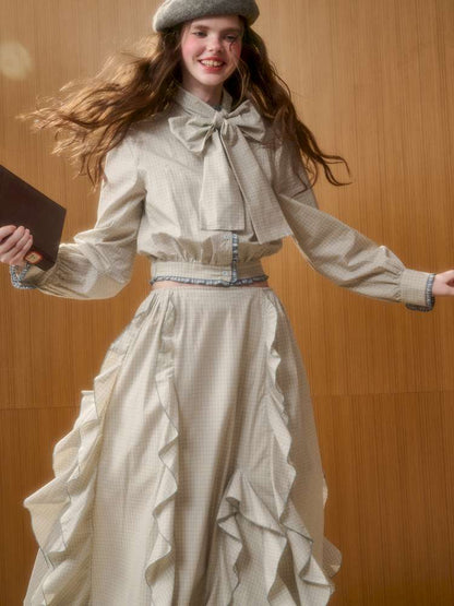 Organic Cotton Patchwork Floating Shirt Skirt【s0000014883】