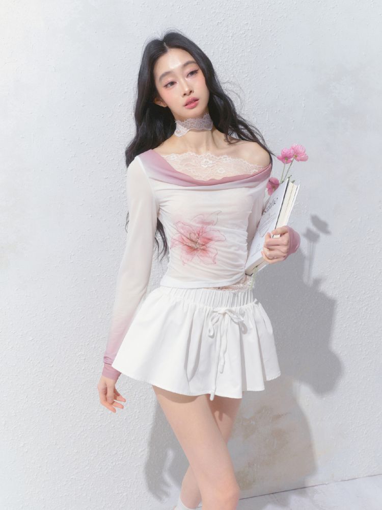A-line Puffy Half-body Skirt【s0000012153】
