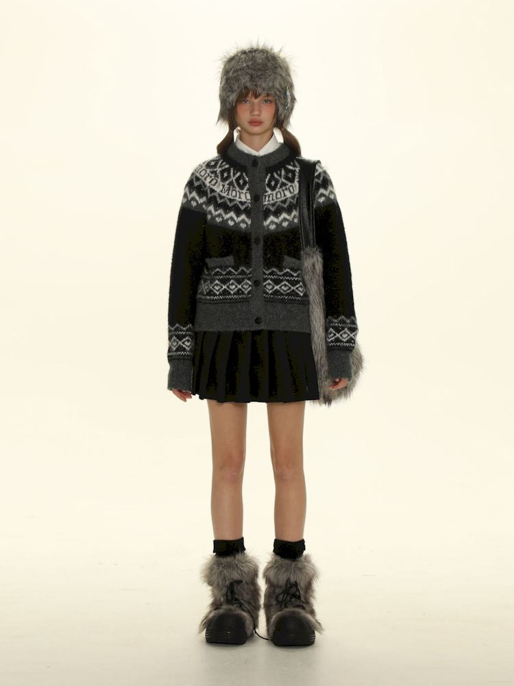 Fair Isle Striped Knit Top【s0000006024】