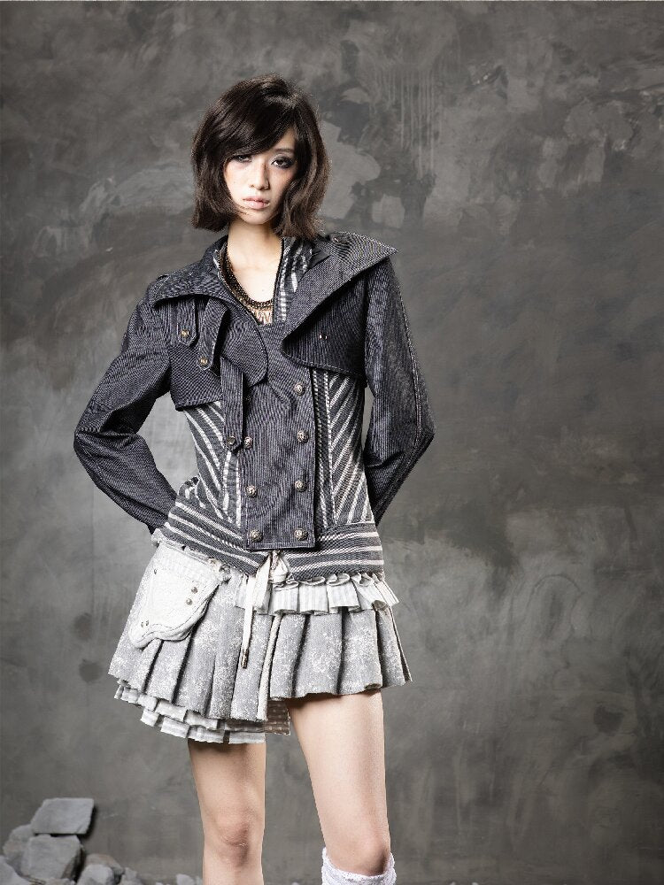 Fake Two Denim Patchwork Jacket【s0000015947】