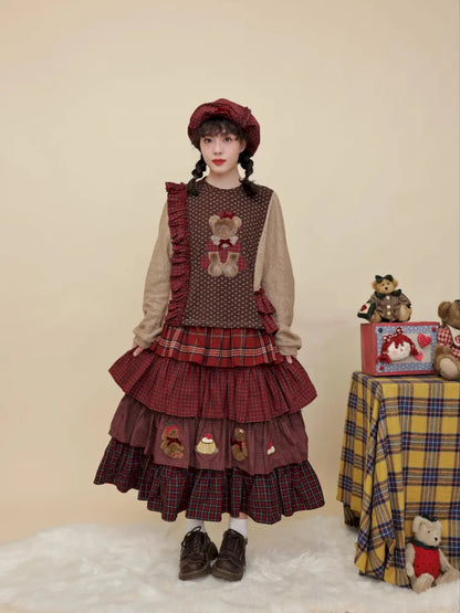 Ruffled puffy adorable tiered skirt【s0000014174】